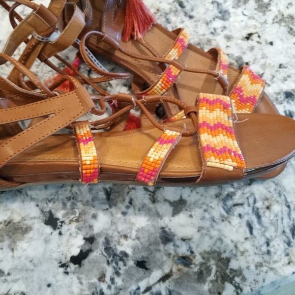 KENNETH COLE REACTION GLADIATOR SANDALS FLAWED - Picture 6 of 8